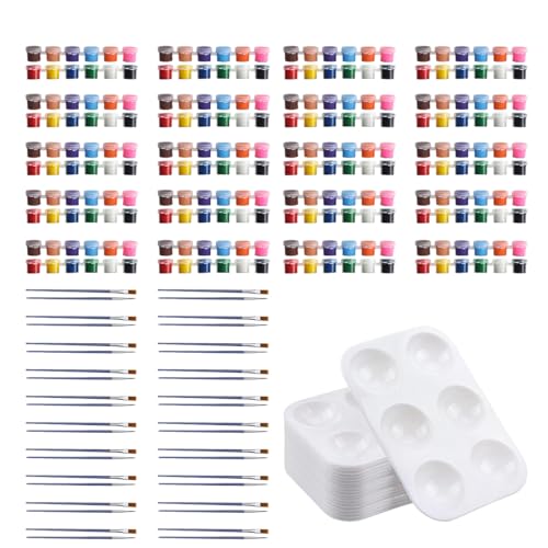 Aulufft 20 Pack Mini Acrylic Paint Strips Set for Adult, 300 Pcs, 3ml by Aulufft - Used condition - US$9.03