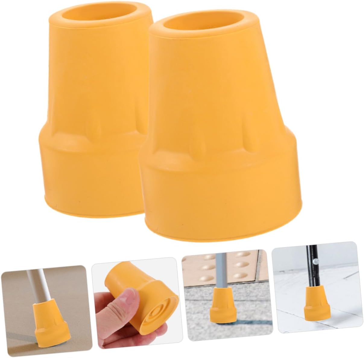 6pcs Walking Stick Foot Tips Replacement Cane Tips Non-Slip Crutch Feet for Ice