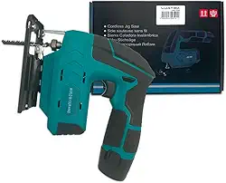 Serra Tico Tico Madeira Metal 2200rpm 12v Recarregável 500w Bivolt 2 Baterias1500mAh 3 Laminas com Suporte