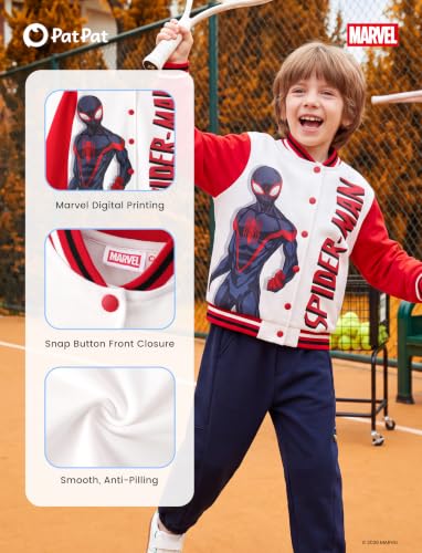 Image of Disney Marvel Bomber Jacket Spider Man Toy Story Cars Varsity Cardigan2-13Y