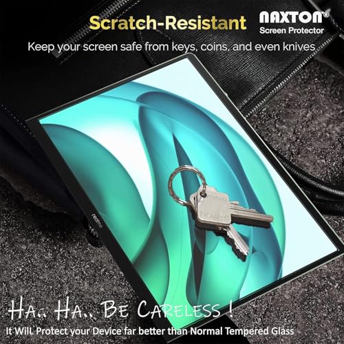 Image of NAXTON Eguards for Brave Ark Tab 12.95 inch Tablet [Bubble Free], [Anti-Scratch], [HD Clarity] Customised for full Screen cover - NOT A TEMPERED GLASS (Display Size: 12.95 INCH)