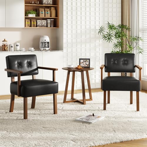 Sillón Plegable Cuero Sintético Negro miniatura 1
