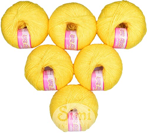 Image of 100% Acrylic Wool Kacha Pila (10 pc) Baby Wool Wool Ball Hand Knitting Wool /Art Craft Soft Fingering Crochet Hook Yarn, Needle Knitting Yarn Threa O PTG