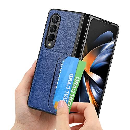 Étui cuir Samsung Z Fold 3 bleu idéal pour vos déplacements urbains