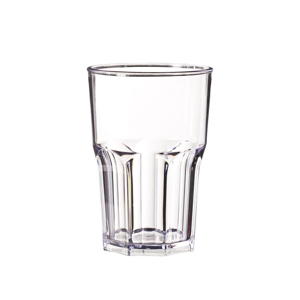WACA Granity Glas 400 ml – Trinkglas für Wasser, Saft, Cocktails & Longdrinks – stapelbar, bruchsicher, spülmaschinenfest – Bar & Gastronomie Qualität