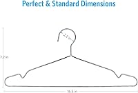 Vista 2 de Fayleeko Perchas de alambre para abrigos, paquete de 40 perchas de acero inoxidable resistentes y ultrafinas para ahorrar espacio de 16.5 pulgadas