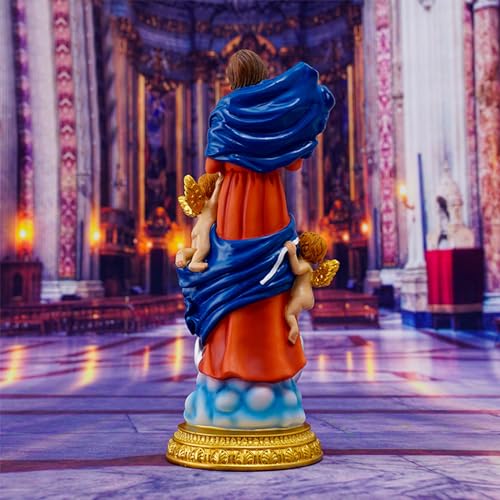 Statue de Vierge double bébé ornement religieux de bureau - 5