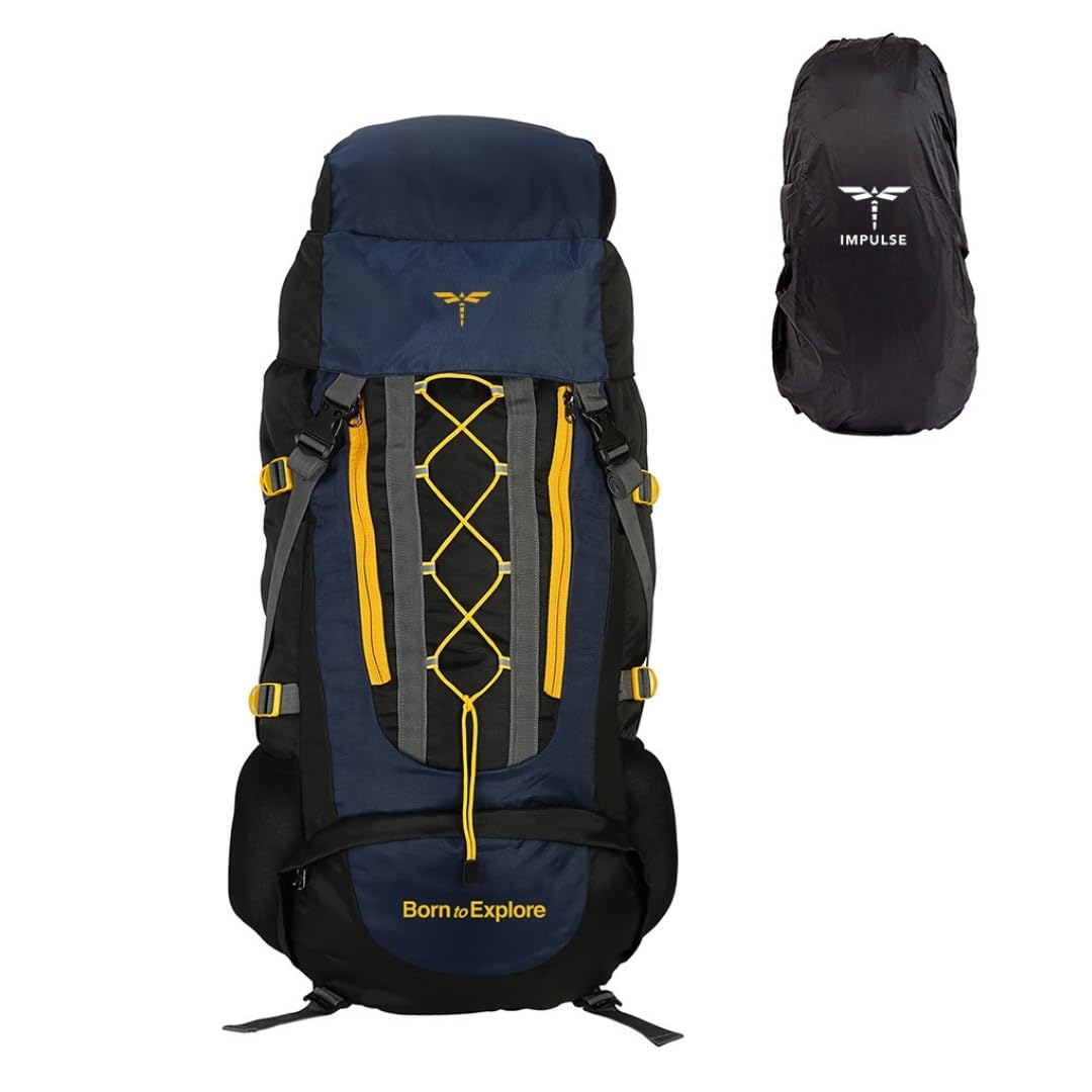 Loops Rucksack bags 75 litres travel bag for men tourist bag for travel backpack for hiking trekking Bag for men camping with 1 year Warranty(Blue)