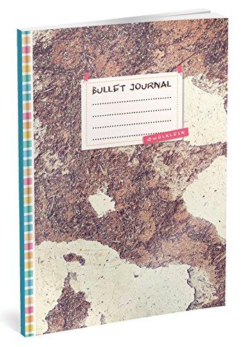Bullet Journal: Punktraster Notizbuch (Ca. A5) + 100 Seiten + Vintage Softcover | TOP Motiv: Kaputte Wand | Dot Grid Journal, Kalligraphie Übungsheft, Punktpapier +++ Jetzt mit Register +++
