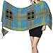 LMNSWDA Classic Clan Bell of the Borders Blue Tartan Plaid Women's Fashion Cashmere Feel with Tassel Large scarf warm party shawl Wraps