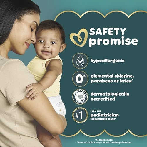 Image of Pampers Swaddlers Diapers, Size 1 (8-14 lbs), 198 Count, Absorbent, Keeps Baby Dry and Comfortable, Skin Safe Disposable Baby Diaper (Packaging May Vary)