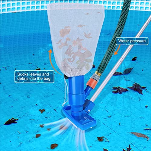 SIXVALA Upgrade Portable Swimming Pool Vacuum Jet Underwater Cleaner (No Garden Hose Included), 5 Section Pole of Hand Held Portable Vacuum Pool Cleaner for Above Ground Pool, Spas, Ponds & Fountains by SIXVALA - Image 2