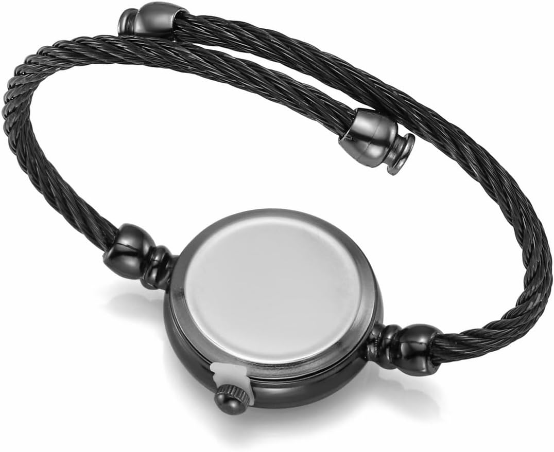 Top Plaza Analog Quartz Cuff Bracelet Wrist Watch Women