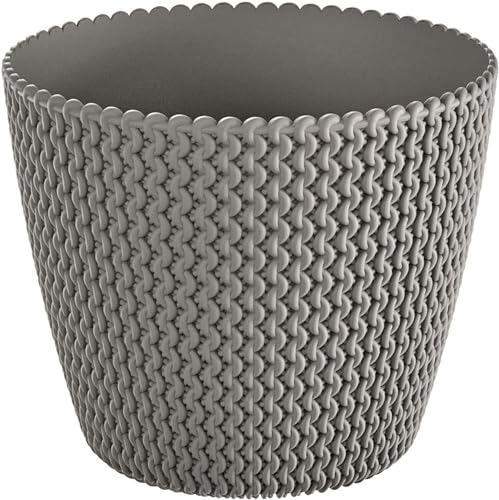 B2C Plant Pots Indoor Outdoor Plastic Flowerpot 13cm to 40cm Small Medium Large Splofy 6 Colours (19cm, Grey)