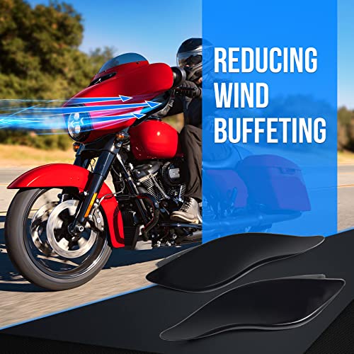 Benlari Adjustable Fairing Air Deflectors Wind Deflectors Side Wing Deflector Compatible for 2014-2024 Harley Davidson Touring Electra Glide Street Glide Tri Glide