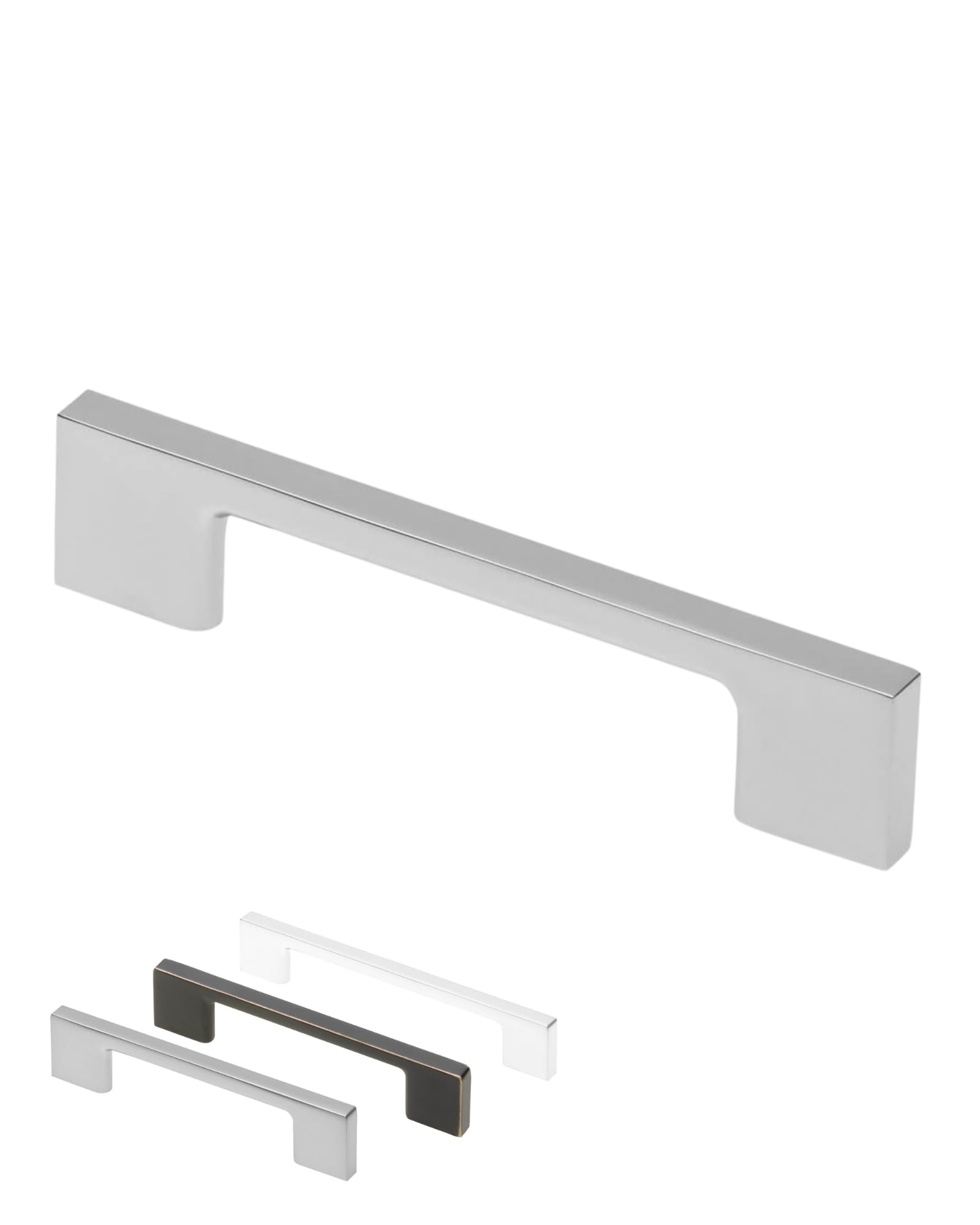 Gedotec Chrome Polished Palermo Furniture Handle Made Of Full Metal With Ba 192 Mm | Handles For Kitchen Cabinets Including Fixings | Furniture Handles | Door Handles For Cupboards - Cupboard Handles