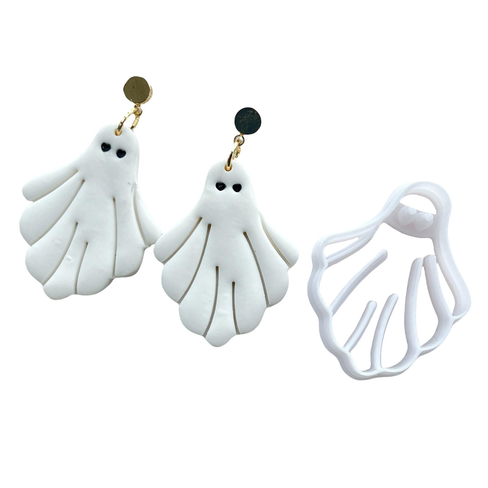 yanwuwa Halloween Themed Clay Cutter for Clay Earrings Making, Halloween Earring Cutter Set Earring Molds Crafting