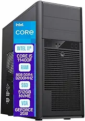 Computador Skill Pro Intel 11ª Geração Core i5 11400F 8GB DDR4 Placa de vídeo Geforce 2GB SSD 512GB Windows 11 SP-022