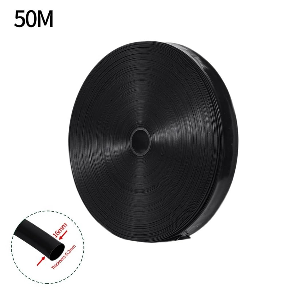 Tubo de microirrigación por goteo, Tubería de riego por goteo PE 16 mm 1 orificio 0,2 2-3L/h 50 m 100 15 cm espaciado(50m Space 15cm)