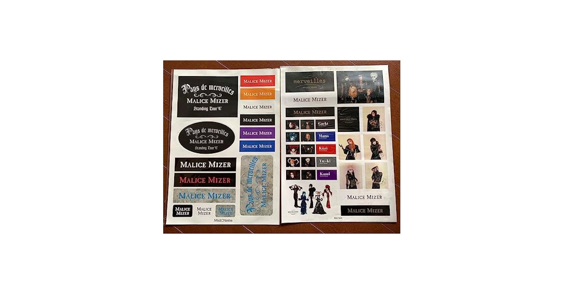 MALICE MIZER シール　ステッカー　切り抜きetc MALICE MIZER シール ステッカー 切り抜きetc MALICE MIZER