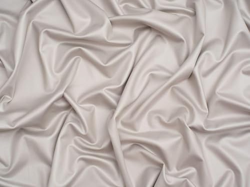 Minerva Core Range Stone Faux Leather Activewear Stretch Knit Fabric for Bag Making, Dressmaking & Upholstery - 150cm Wide - per metre