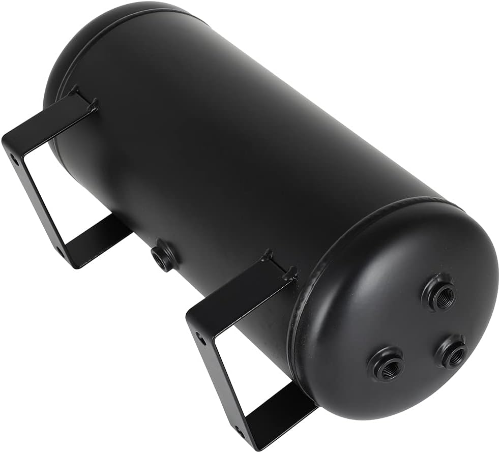 STAYTOP Train Horn Air Tank 2 Gal 6 Port for Storage Air For Air Spring, Air Suspension, Air System Reservoir, Air Horn System And Others black