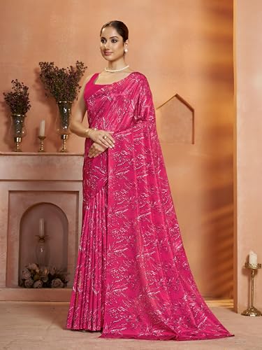 Image of Garden Vareli Art Silk Floral Print Saree