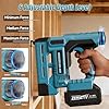 18 Gauge Cordless Nail Gun for Mak-ita 18V Battery, 2 in 1 Brad Nailer & Electric Stapler with 1 * 4.0Ah Battery, 1000 Nails & 1000 Staples for DIY Project, Home Improvement and Woodworking