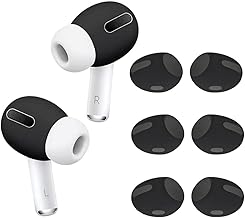 [KYK SHOW] for Airpods Pro 3 Earpiece Silicone Earbud Cover (6 Pack) for Airpods Pro 3 3rd Generation Anti-Drop Earbud Separable Noise Isolation Fit Anti-fall Silicone Earphone Cover (Black)