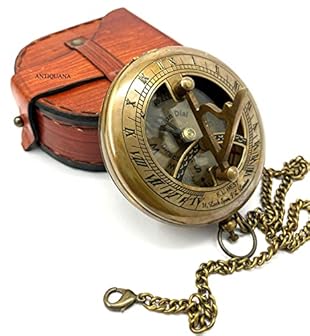 Brass Sundial Compass with Chain product image