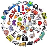 Lbsidiety 51pcs sports game boy shoe charms PVC Cartoon Decoration for DIY clog Sandals Pin Bracelets kid girls boy Teen Party Favor Gifts