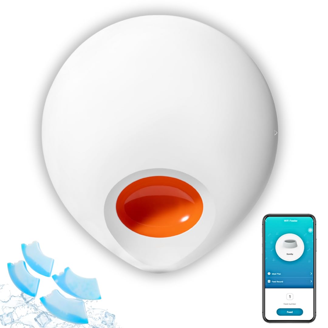 N&M Smart Automatic Pet Feeder for Wet and Dry Food – App Control, Ice Packs for Freshness, Dual-Powered, Programmable Cat & Dog Feeder