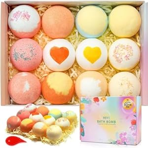 MIYI バスボム 誕生日 プレゼント 【手書きギフトカード付き】12個ギフトセット 母の日 ギフト 香り爆弾 炭..." 