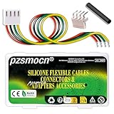 pzsmocn 10 Sets/40 Stück JST VH SMT 3,96 mm 4-Polig Connector 22AWG Silikonkabel Adapter Buchse Plug Kabel Zubehörsatz, Weiblichen Steckverbinder Stecker mit 20cm Draht Kabel und Männlichen Gehäuse