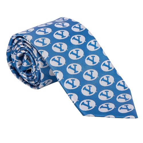Desert Cactus Brigham Young University Neck Tie BYU Cougars 100% Polyester Necktie with Logo Officially Licensed (Style B)