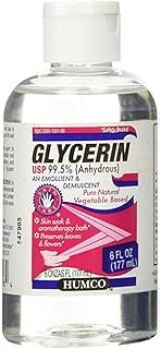 GLYCERIN 99.5% ANHYDROUS GLICERINA USP, 99.5% GLICERINA ANHIDRA 6 OZ BY HUMCO