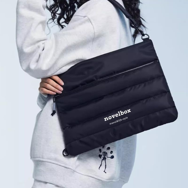 novelbox Laptop Sling Bag, 14 Inch Waterproof Messenger Bag with Anti-Theft Pocket, Lightweight Crossbody Chest Bag for Men & Women, Fit MacBook, Tablet, Travel, College, Business - Image 2