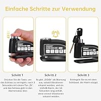ZELENY Bremsscheibenschloss Alarm 110db Motorrad Schloss, Motorradschloss Alarmanlage mit 1.5m Rückrufkabel und Schlosstasche, Scheibenbremsen Schloss für Moto Fahrrad Moped – Ansicht 4