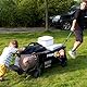 Portal Bollerwagen faltbar XXXL 600L Große Ladefläche 180kg Belastbar Ultrabreit Handwagen mit Seitentasche Transportwagen Leiterwagen Klappbar Strandwagen Faltwagen für Garten Camping Festival
