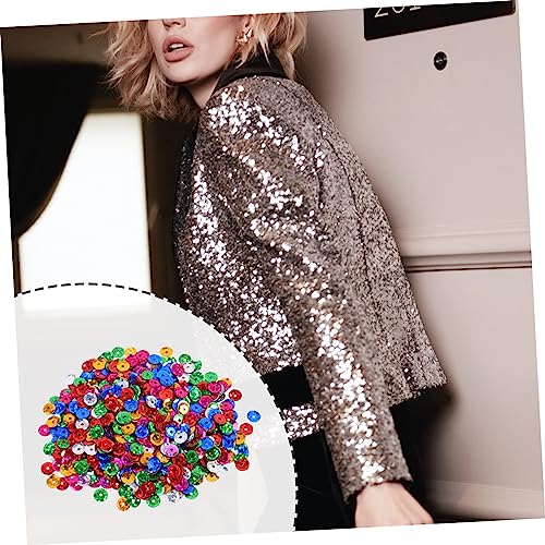 EXCEART 3 Pacotes Lantejoulas Côncavas a Material De Bricolage Tricotar Lantejoulas Soltas Aplique D