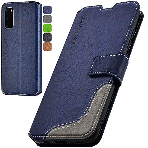 elephones Funda para Samsung Galaxy S20 con certificación TÜV protección RFID Premium PU-Cuero, Funda Libro Samsung Galaxy S20, Funda Móvil...