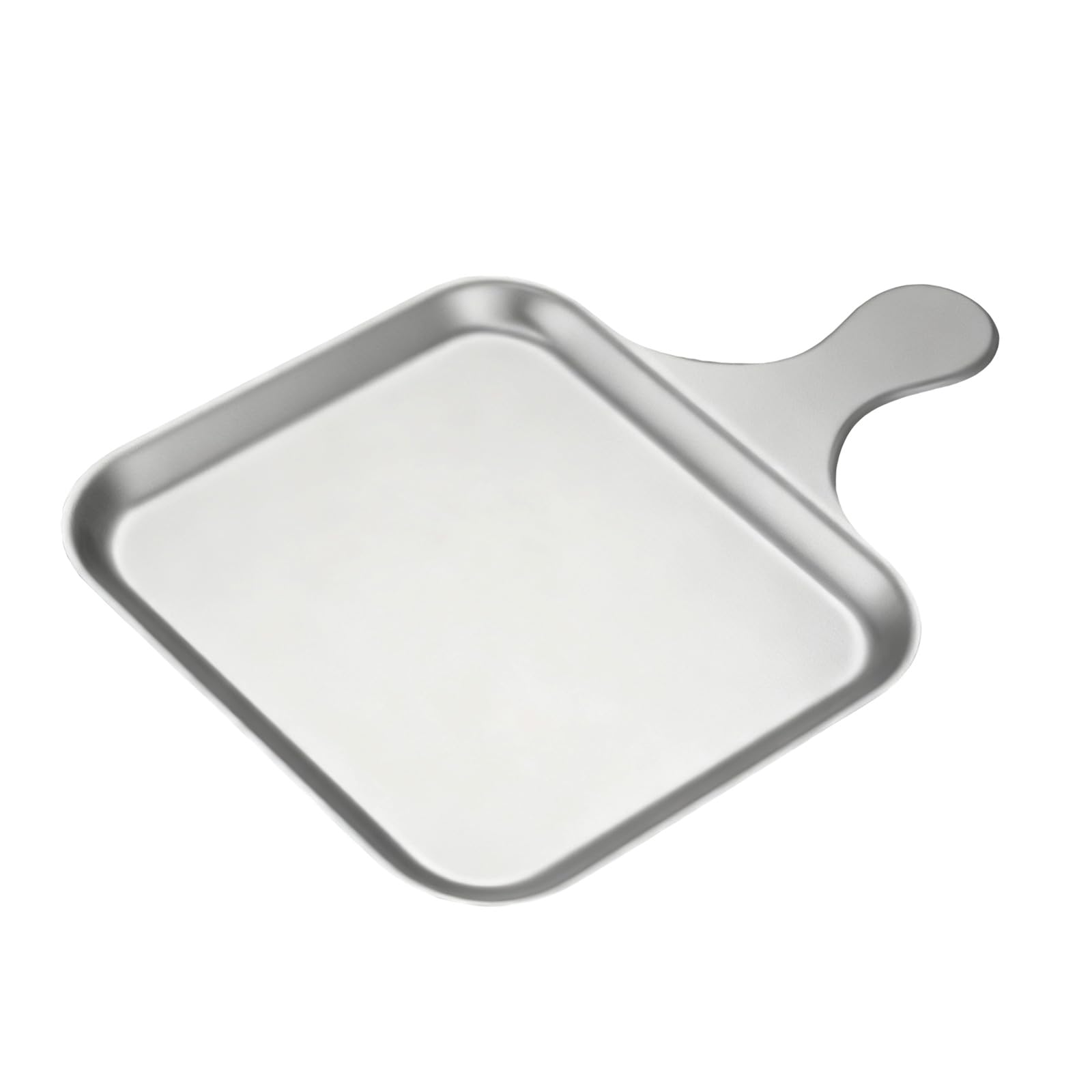 Stainless Steel Square Round Serving Tray for BBQ Steak Snacks Dishwasher Safe Rustproof Outdoor Camping Square Appetizer Platter