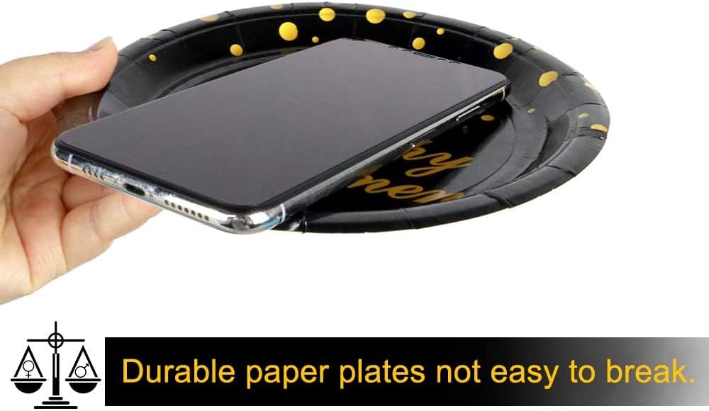 Pandecor Retirement Party Supplies,48 PCS Happy Retirement Disposable 7 Inch Paper Plates Dessert Plates (Pack of 2)