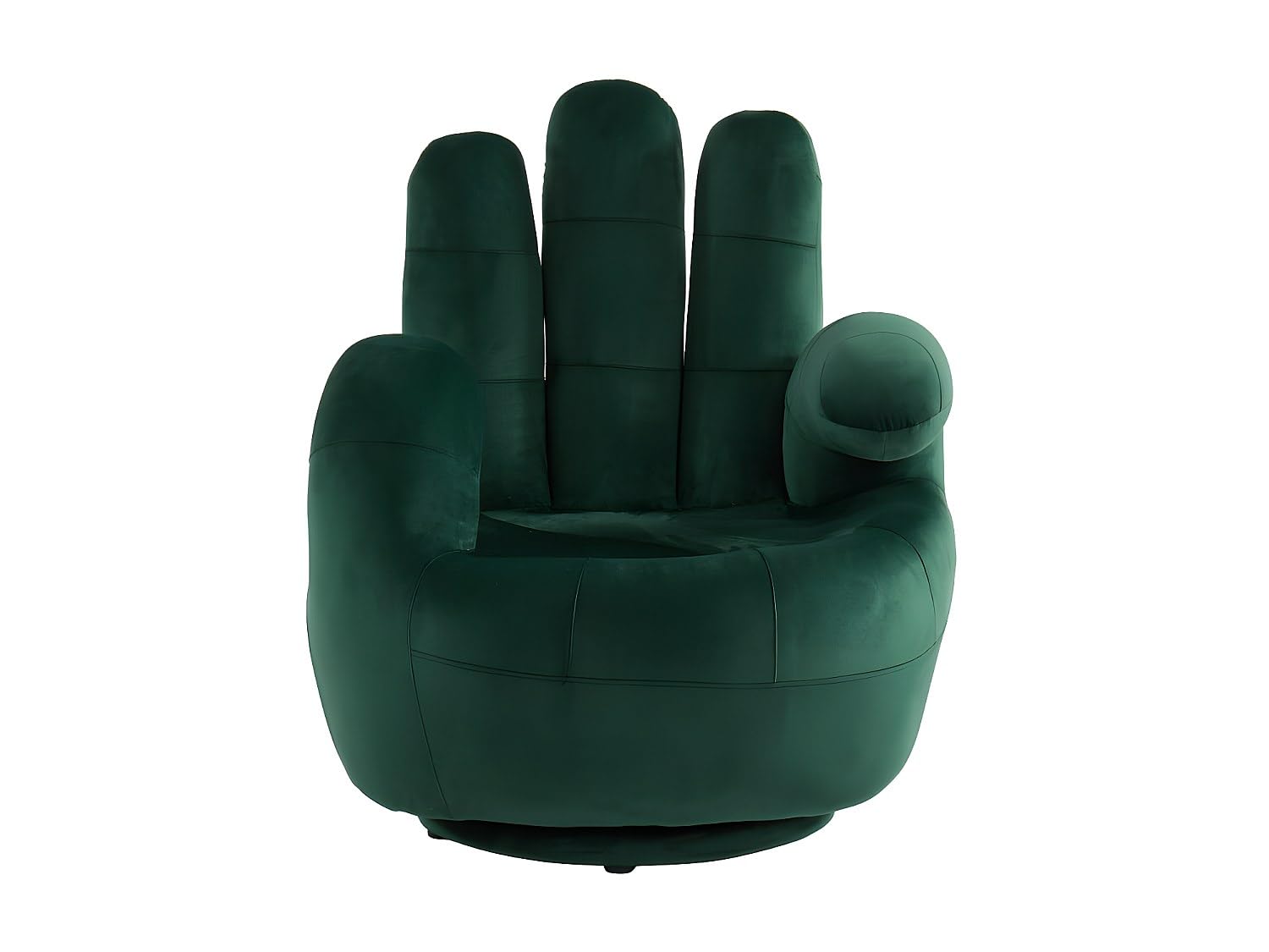 Vente-unique - Fauteuil Main pivotant Catchy en Velours - Vert Sapin