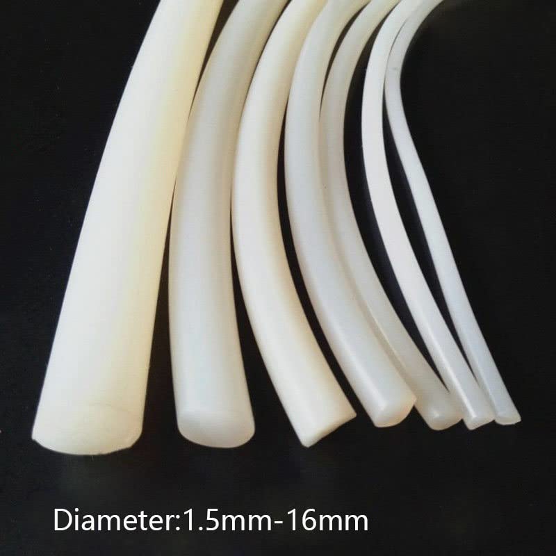 1M/5M Silicone Rubber Cord White Seal O Ring Cord 2mm/3mm /6mm/8mm/ 10mm/ 16mm(5m,6mm)