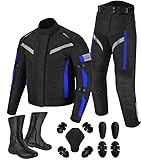 Vaster Moto Motorradkombi für Herren 3-teiliges Schutzset bestehend aus Motorradjacke Hose und...