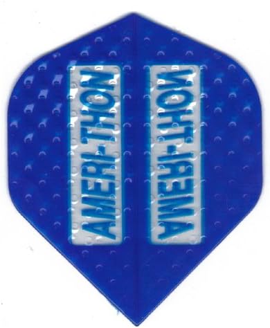 25 Sets #3025 AmeriThon Blue/Clear Embossed Dart Flights