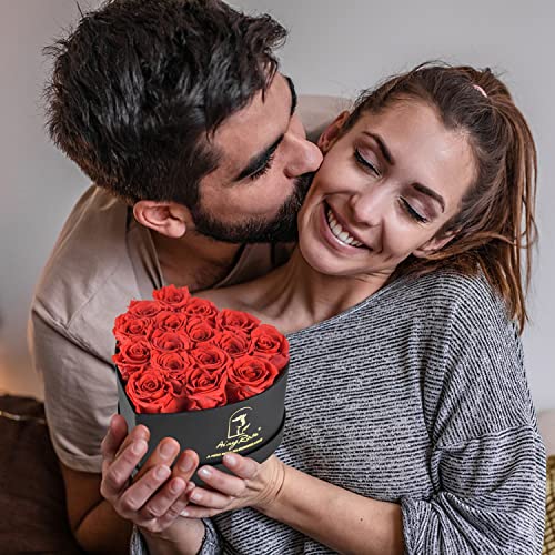 16-18 Preserved Fresh Cut Roses Anniversary Birthdat Gift For Wife,That Last A Year And More, Handmade Roses In A Box Gift For Her Wedding Birthday Valentines Mothers Day Anniversary #TOP2