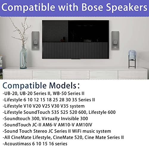 Speaker Wall Mount Brackets For Bose Ub-20, Ub-20 Series Ii, Wall Mount Ceiling Bracket For Lifestyle 600 St535 St525 St520 535Iii 525Iii Cm520 Soundtouch Jc-Ii Am6-V Am10-V Am10Iv (Pack Of 2)-White #TOP1