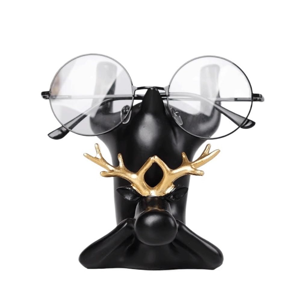 Porte-lunettes noir : présentoir de comptoir élégant pour rangement de bureau